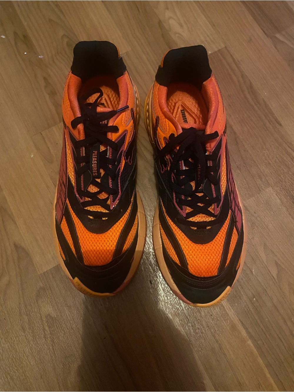 Puma Men's Orange and Black Athletic Running Shoes